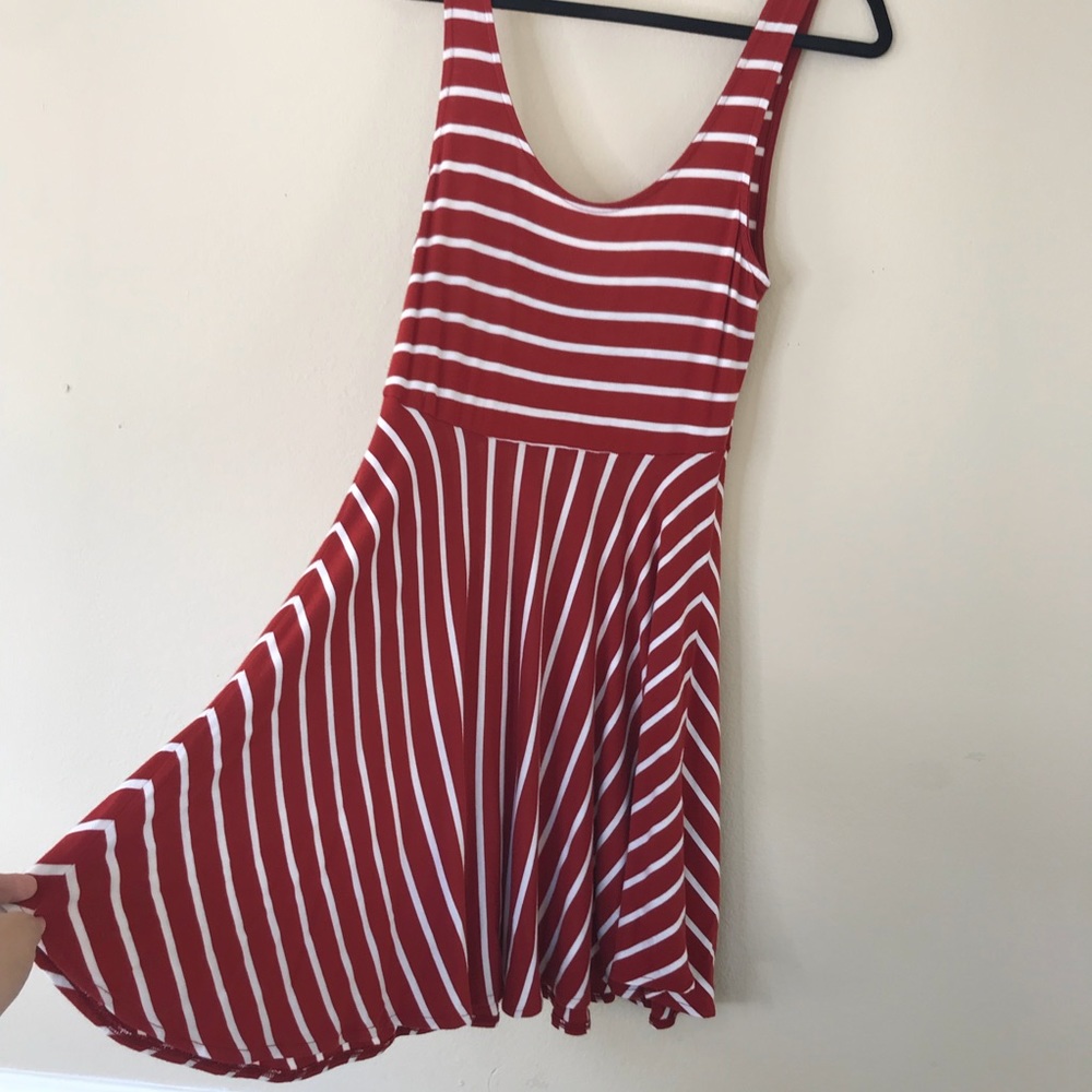 Forever 21 Maroon Stripped Summer Dress